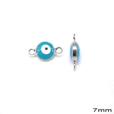 Ματάκι Χυτό 10mm Τυρκουάζ Ασημί_25511857-TR